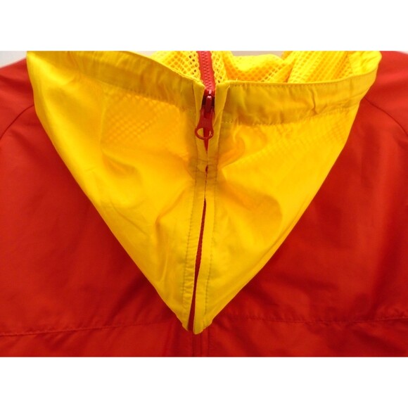 RARE 2008 Nike Mens Size M Split Windrunner Windbreaker Jacket Red Mesh Yellow - Picture 11 of 13